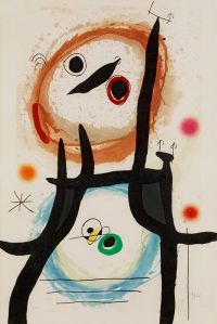 لوحة قماشية لجوان ميرو لا فيم أنجورا عام 1969
