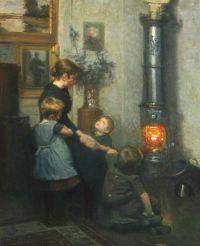 جوهانسن فيجو A Mother Telling Stories للصغار 1892
