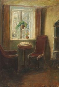 Johansen Viggo Interior With Sunshine Through The Window 1911 canvas print