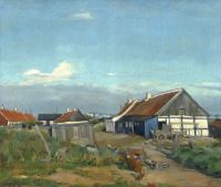 Johansen Viggo Old Houses In Skagen canvas print