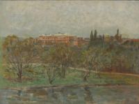 Johansen Viggo Park Scenery With A View Towards The National Gallery Of Denmark canvas print