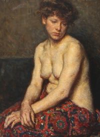 Johansen Viggo Porträt einer halbnackten Frau 1904