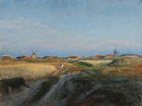 Johansen Viggo Landschaft von Gl. Skagen in der goldenen Stunde 1889