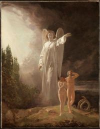 John Faed Expulsion Of Adam And Eve canvas print