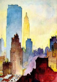 John Held Jr. Manhattan Skyline - 1936