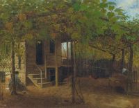 Johnson Eastman Under The Vines Ca. 1870s canvas print