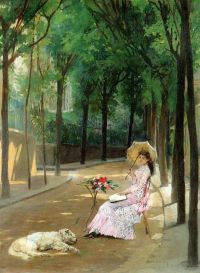 Jonghe Gustave Leonhard De A Lazy Afternoon canvas print