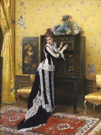 Jonghe Gustave Leonhard De Devant Le Cabinet Chinois canvas print