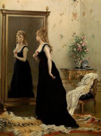 Jonghe Gustave Leonhard De In Front Of The Mirror canvas print