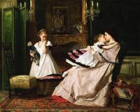 Jonghe Gustave Leonhard De Motherly Love canvas print