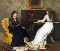 Jonghe Gustave Leonhard De Music Hour canvas print