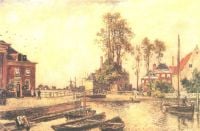 Jongkind Johann Barthold Canal Embankment canvas print