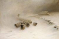 Joseph Farquharson The Stormy Blast 1898 canvas print