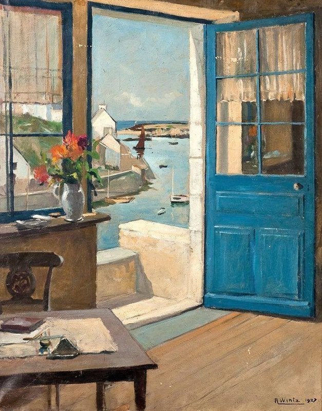 Tableaux sur toile, reproduction de Joseph Raymond Wintz Vue Sur Le Port De Do Lan 1927