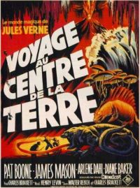 Stampa su tela Journey To The Center Of The Earth Poster del film francese