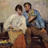 Joy George William Ein Abendessen mit Kräutern 1900 Leinwanddruck