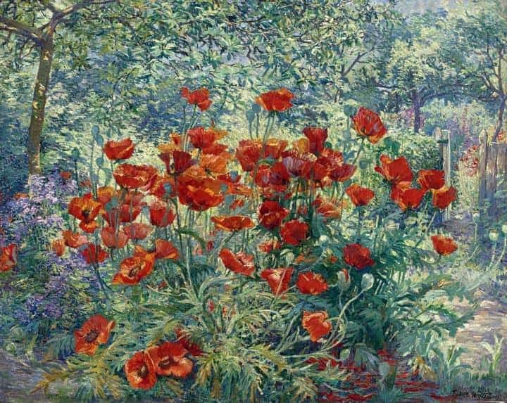 Tableaux sur toile, reproduction de Juliette Wytsman Le Jardin Fleuri