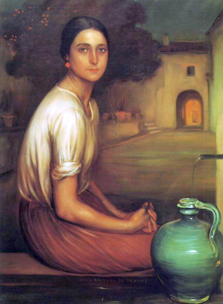 Julio Romero De Torres La Nin A Del Ca Ntaro canvas print