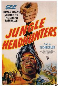 Poster del film Jungle Headhunters 1951 stampa su tela