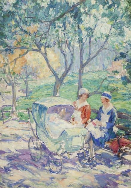 Karl Buehr In The Park Ca. 1920 canvas print