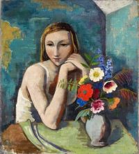 Karl Hofer Girl With Flowers 1936