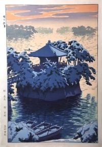 Kasamatsu Shiro Snow At Matsushima canvas print