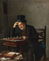 Kaufmann Isidor The Chess Player canvas print