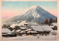 Kawase Hasui Clearing After A Snowfall - 1944 canvas print