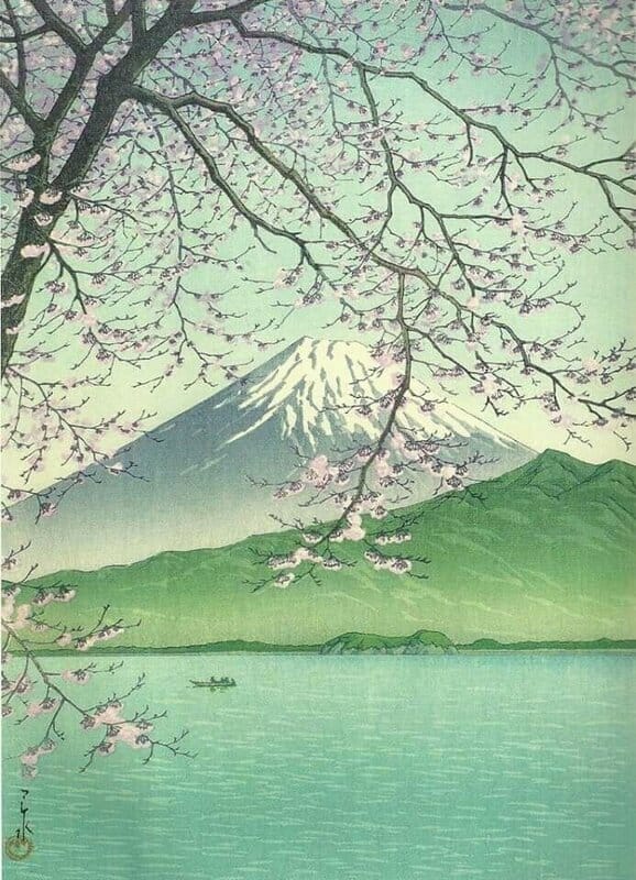 Kawase Hasui Kisho Nishi-izu - A View Of Fuji From The Izu Peninsula South Of Tokyo 1937 canvas print