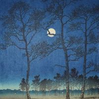 Kawase Hasui Toyamagahara Winter Moon 1931