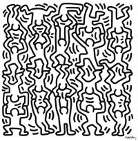 Leinwanddruck von Keith Haring Acrobats