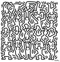 Keith Haring Acrobats canvas print