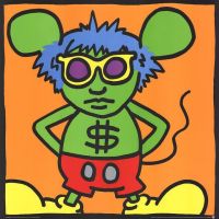 Keith Haring Andy Mouse Dollar Sign