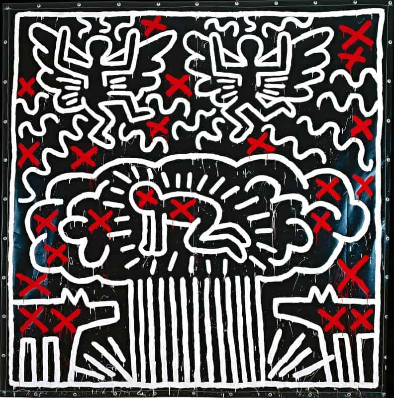 Keith Haring Atomic Bomb Send The Radiant Child To Heaven canvas print