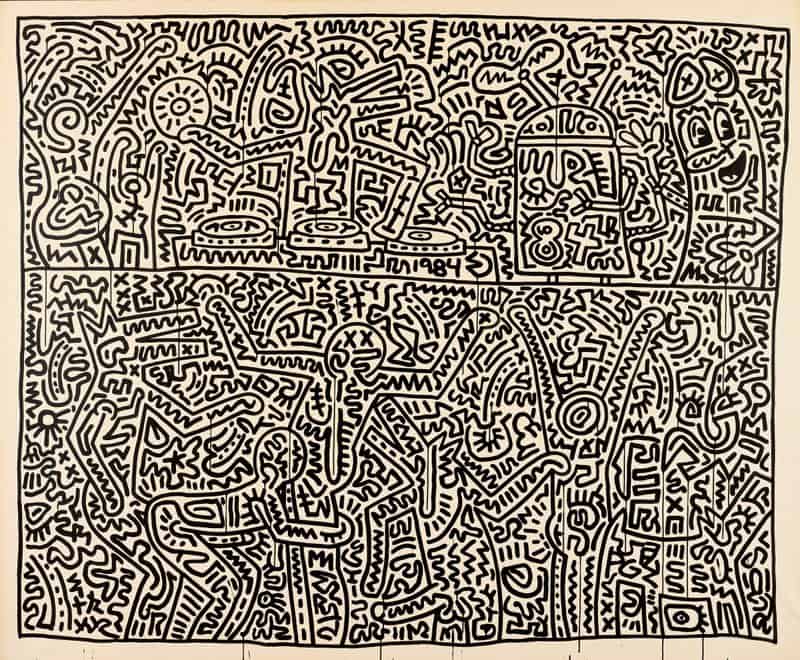 Keith Haring August 15 1983 canvas print