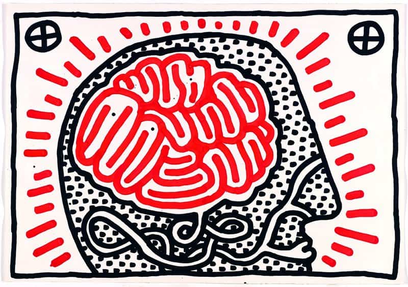 Keith Haring Brainiac canvas print
