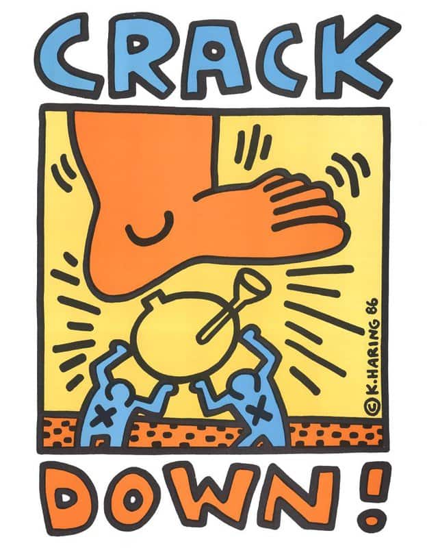 Keith Haring Crack Down canvas print