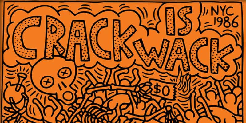 Keith Haring Crack Is Wack canvas print