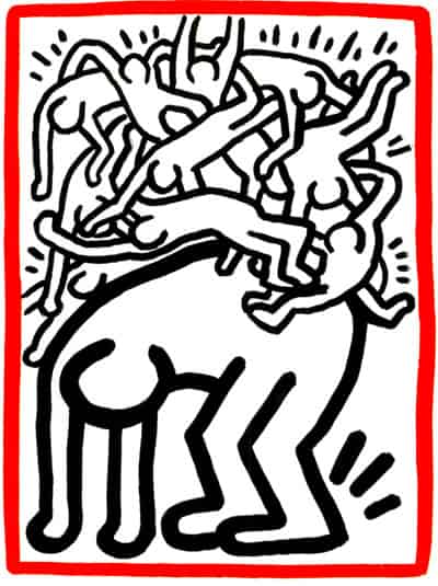 Keith Haring Fight Aids Worldwide canvas print