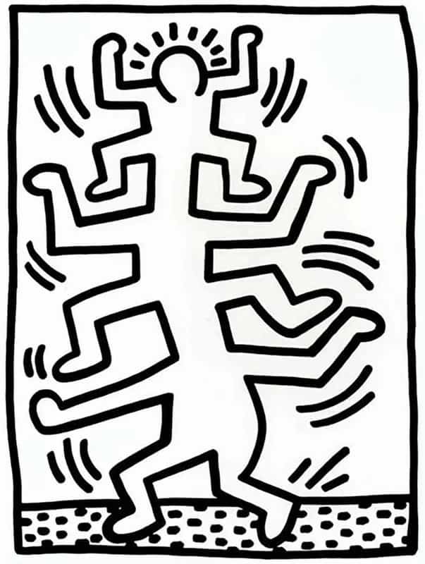 Keith Haring Growing 1   First State canvas print