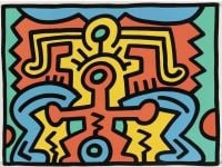 Keith Haring Growing 5 Leinwanddruck