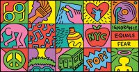 Keith Haring Ignorance Equal Fear.