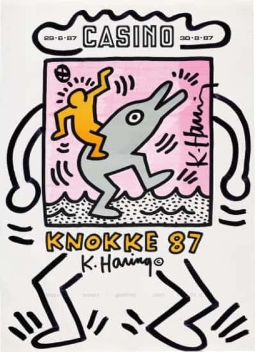 Keith Haring Knokke 1987 canvas print