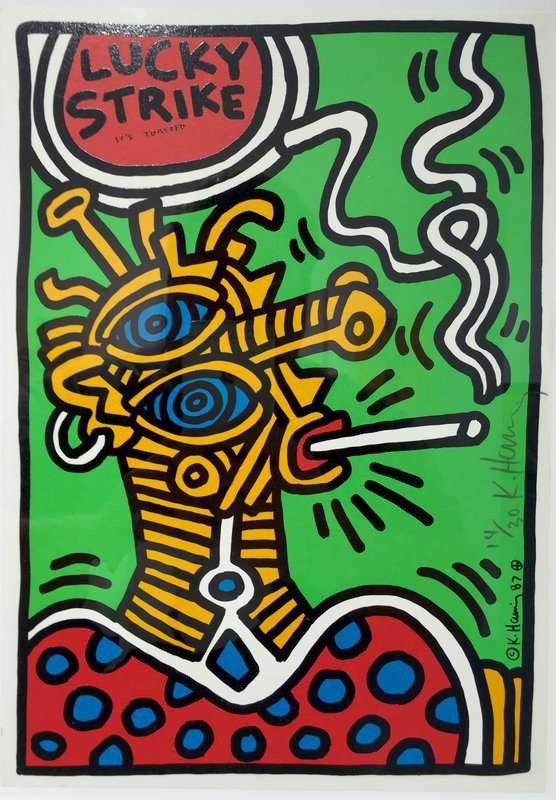 Keith Haring Lucky Strike canvas print