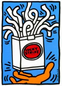 Keith Haring Lucky Strike Pack Leinwanddruck