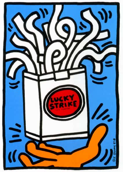 Keith Haring Lucky Strike Pack canvas print
