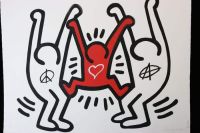 Keith Haring Peace And Love Leinwanddruck