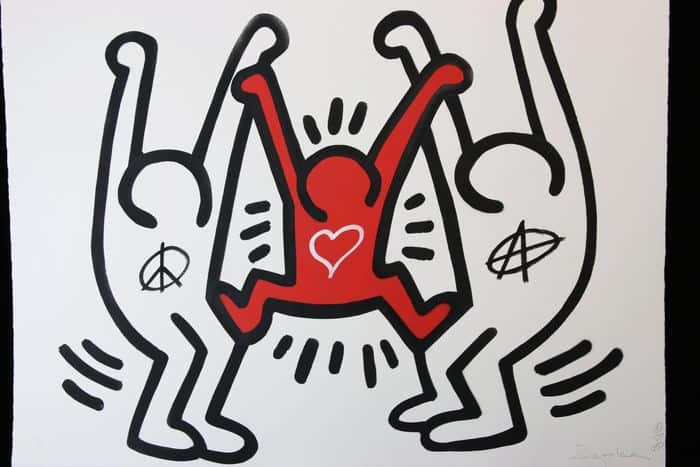 Keith Haring Peace And Love canvas print