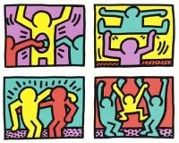 Keith Haring Pop Shop Quad 1 Leinwanddruck