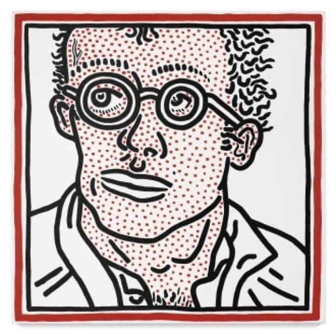 Keith Haring Self Portrait canvas print